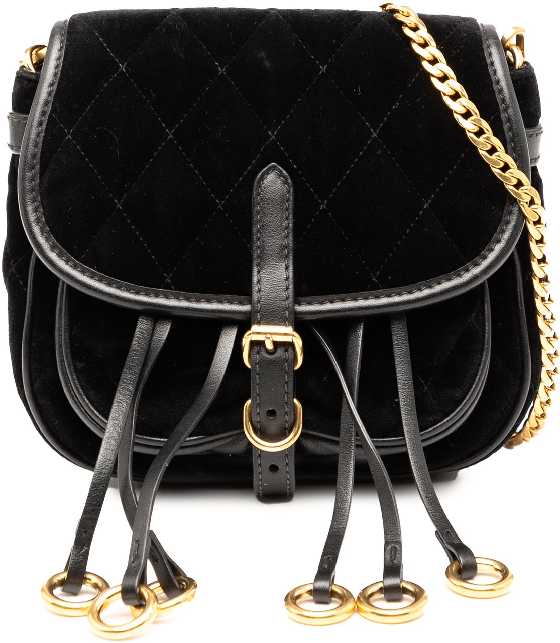 Prada Impuntu Velluto Corsaire Crossbody Zwart
