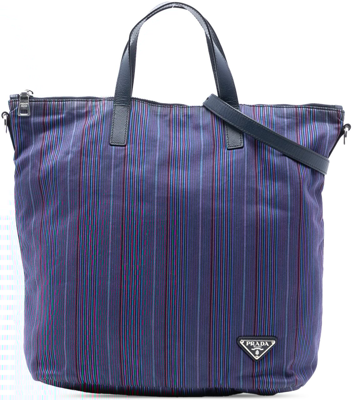 Prada Tessuto Stampato Satchel Blauw