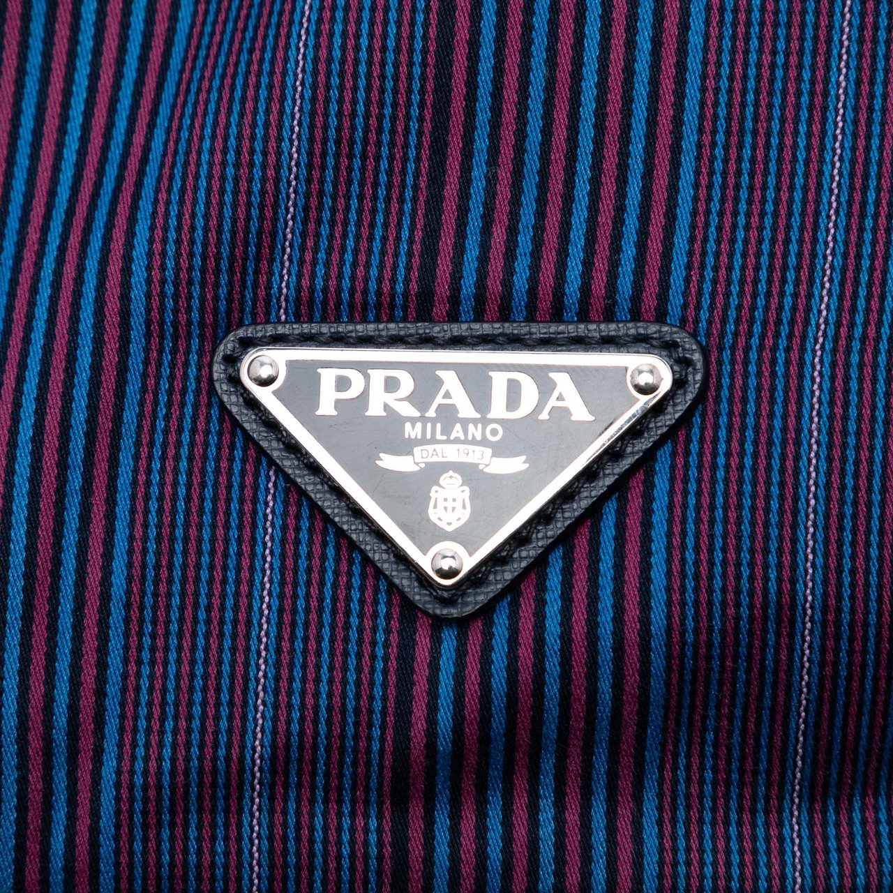 Prada Tessuto Stampato Satchel Blauw