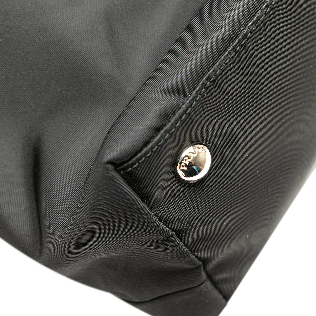 Prada Tessuto Saffiano Trimmed Open Convertible Tote Zwart