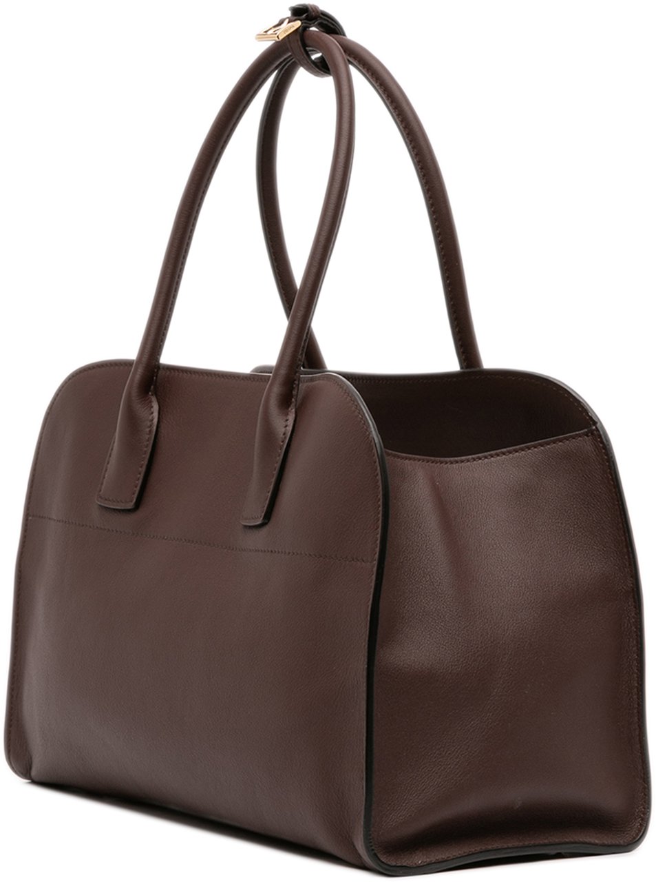 Prada Large Leather Tote Bruin