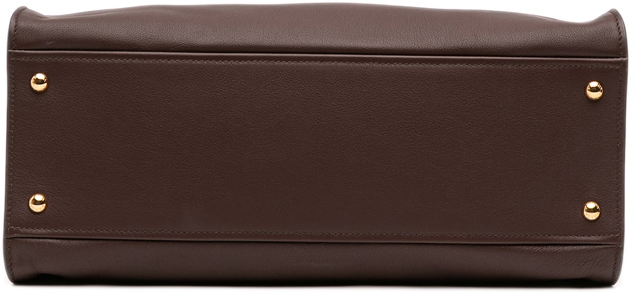 Prada Large Leather Tote Bruin