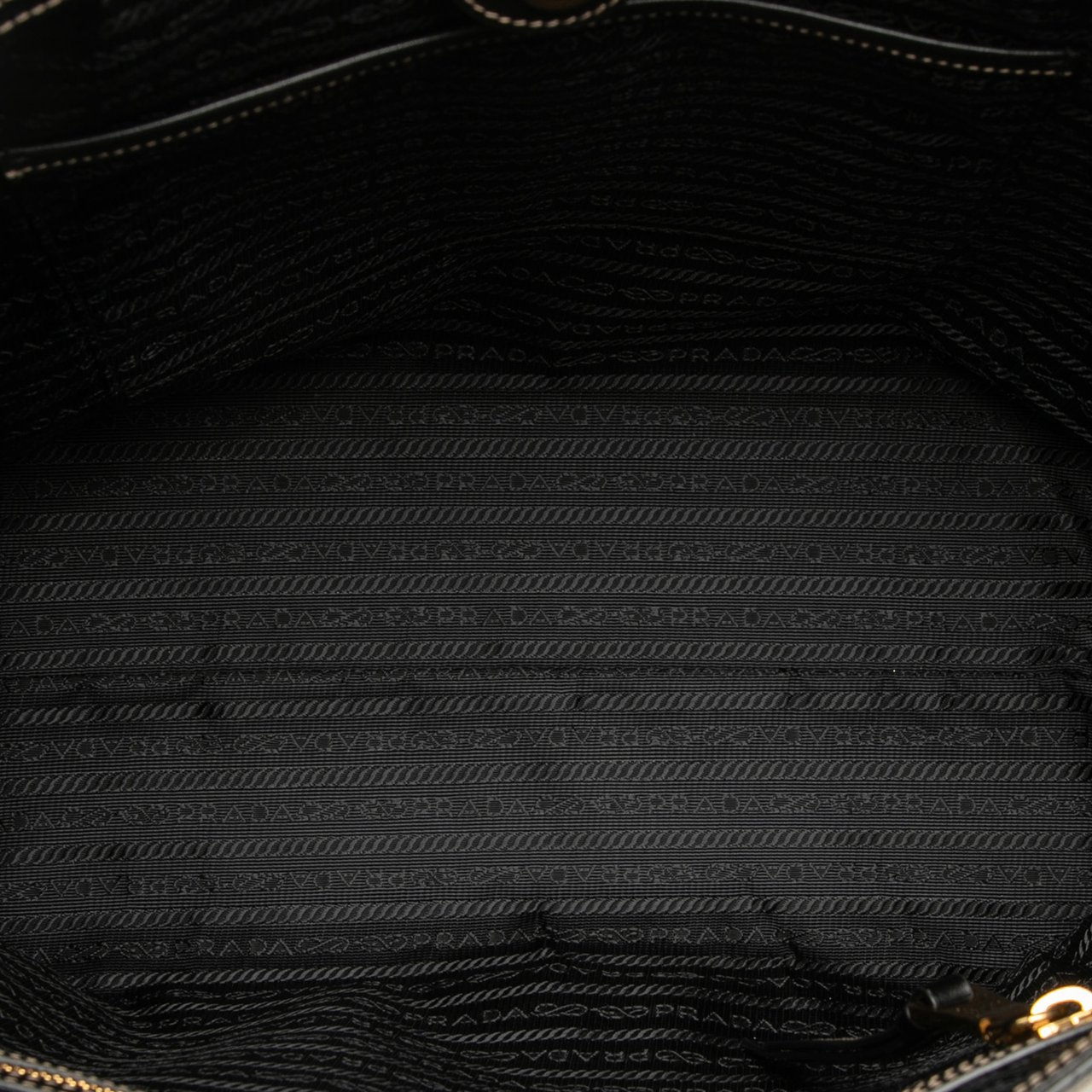 Prada Canvas Canapa Logo Tote Bruin