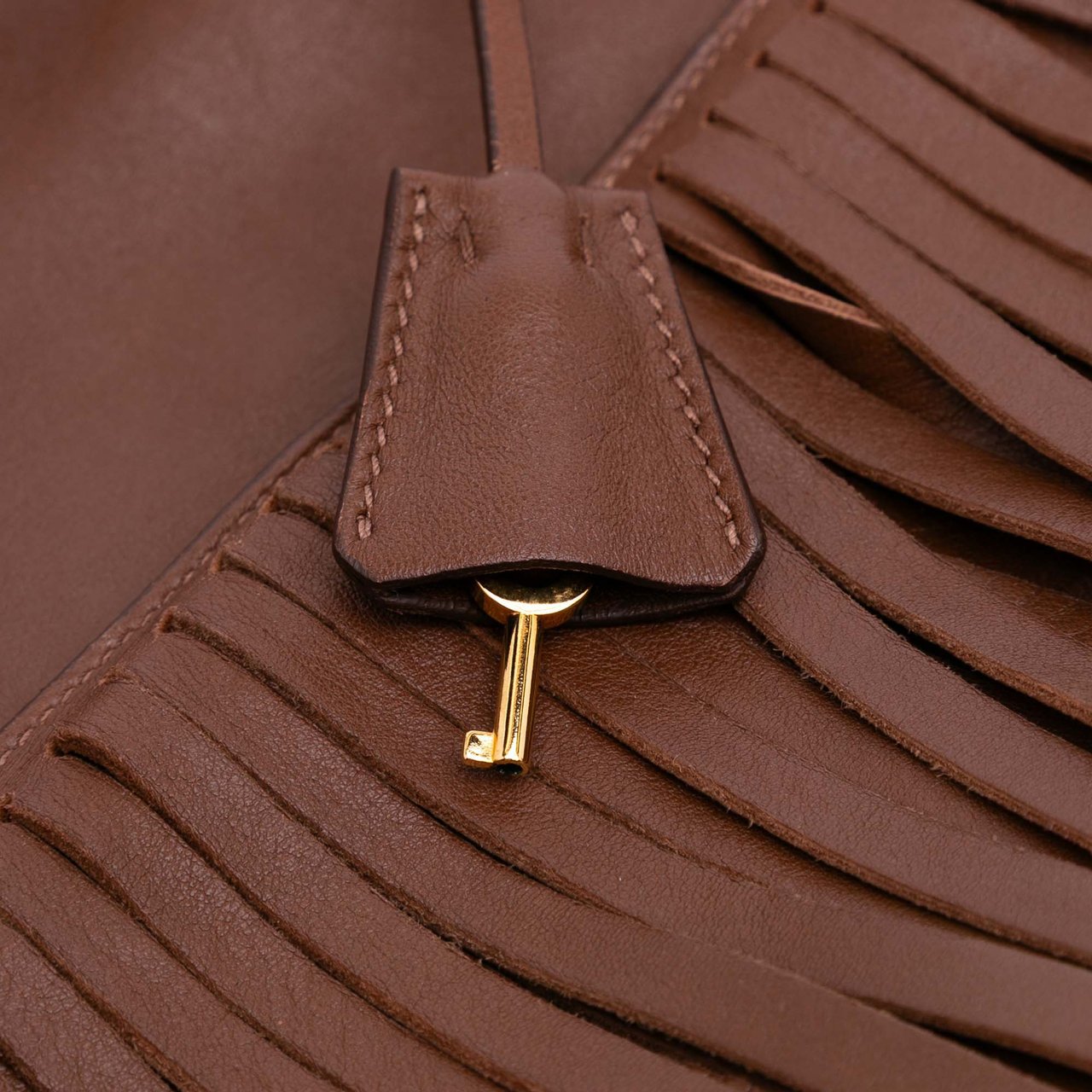 Prada Nappa Fringe Crossbody Bruin