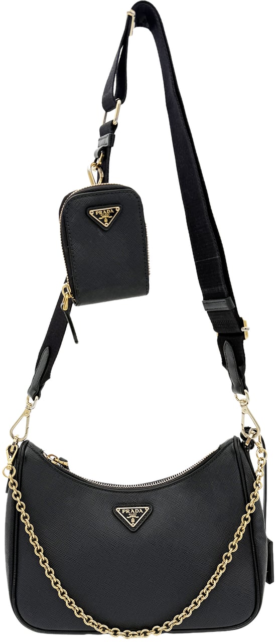 Prada Prada Leather Chain - Black Zwart