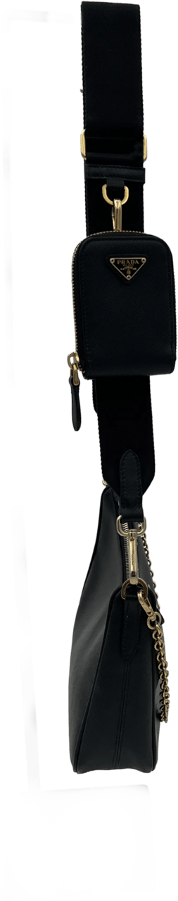Prada Prada Leather Chain - black Zwart