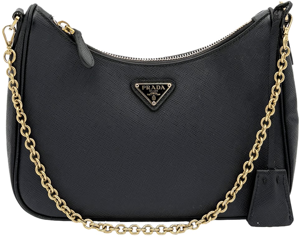 Prada Prada Leather Chain - Black Zwart