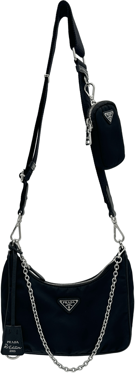 Prada Prada Nylon Chain - Black Zwart