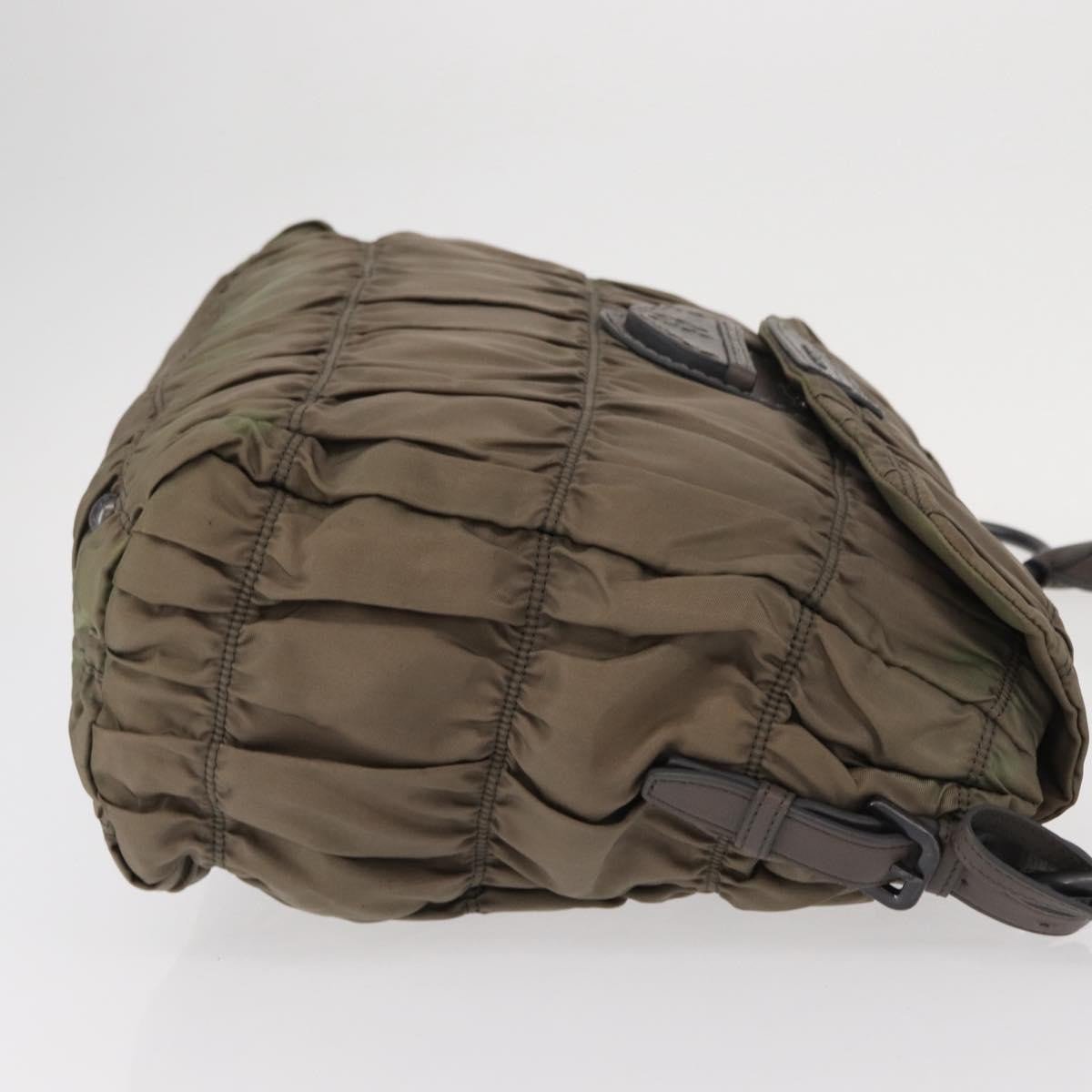 Prada Prada Gaufre Convertible Hobo Tessuto Large Grijs