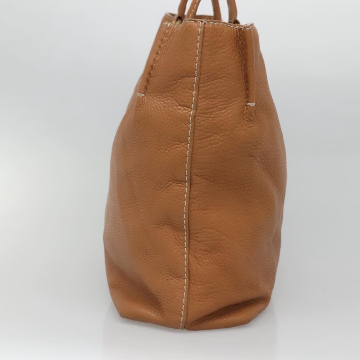 Prada Prada Embossed Logo Convertible Open Tote Vitello Daino Large Bruin