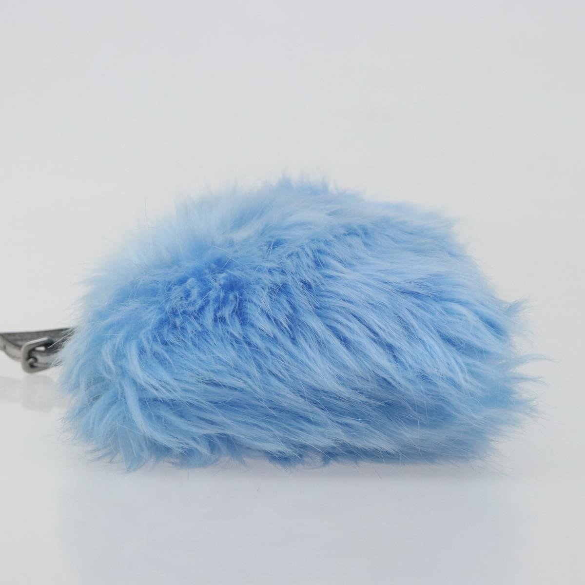 Prada Clutch Faux Fur Oversized Blauw