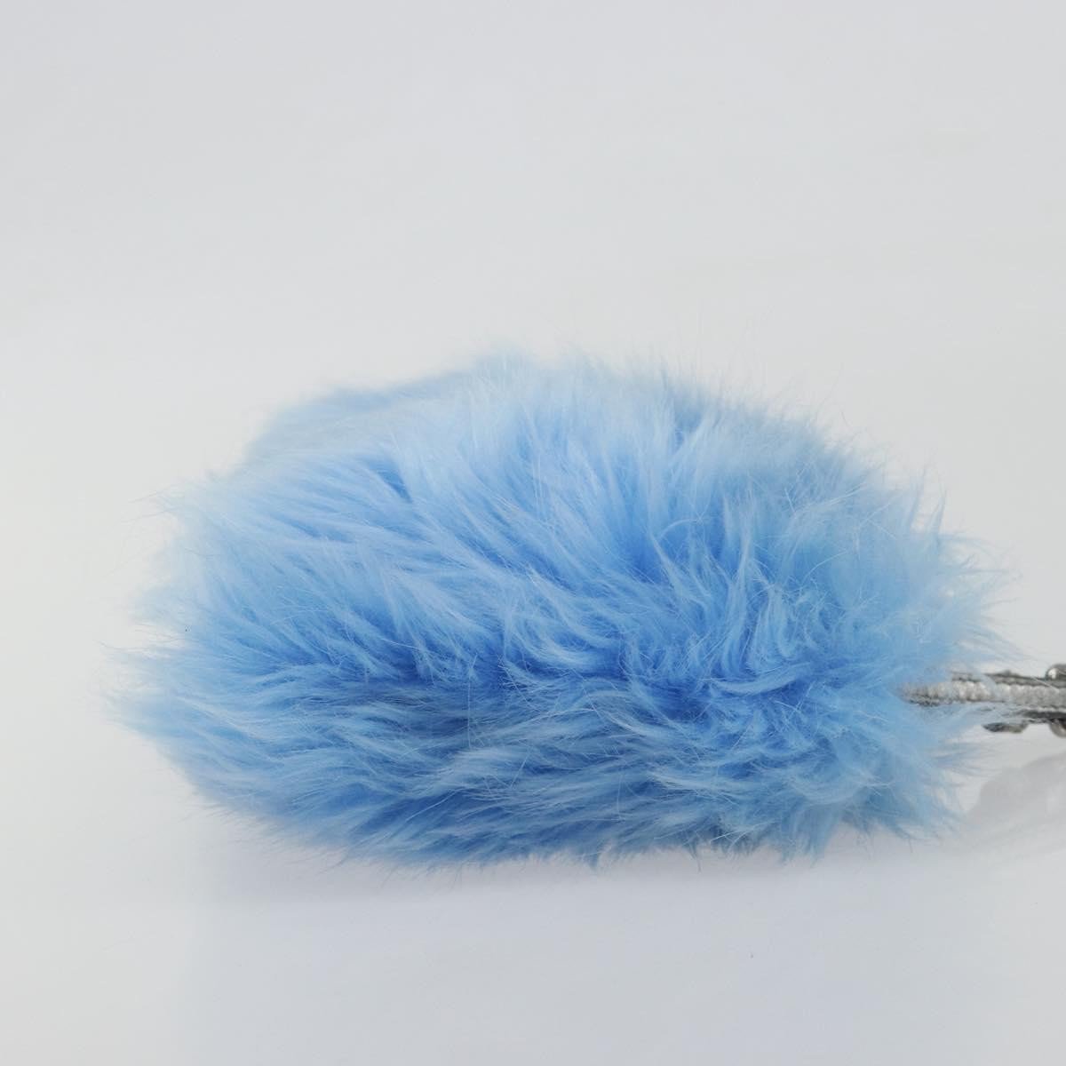 Prada Clutch Faux Fur Oversized Blauw