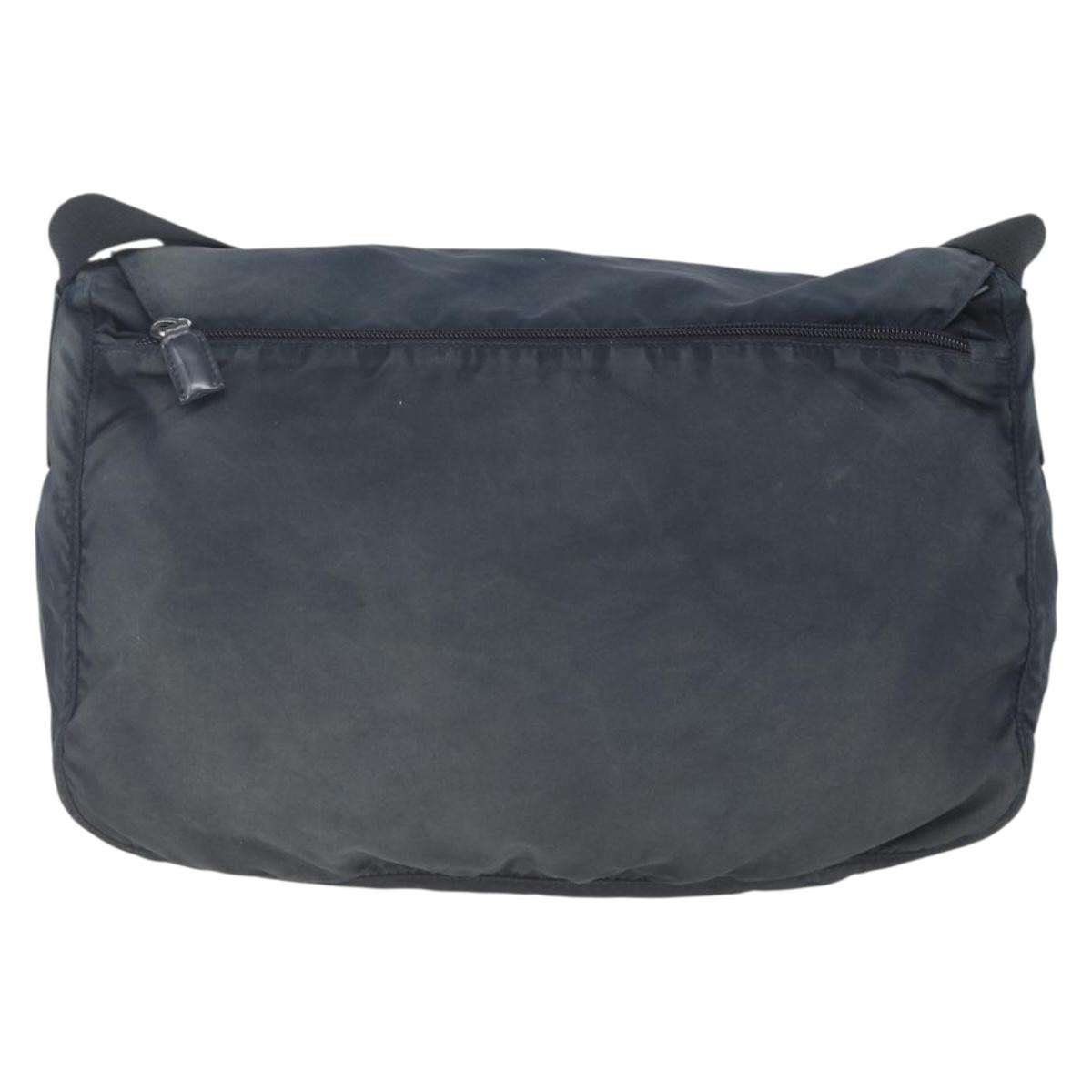Prada Prada Zip Buckle Messenger Bag Tessuto Large Navy