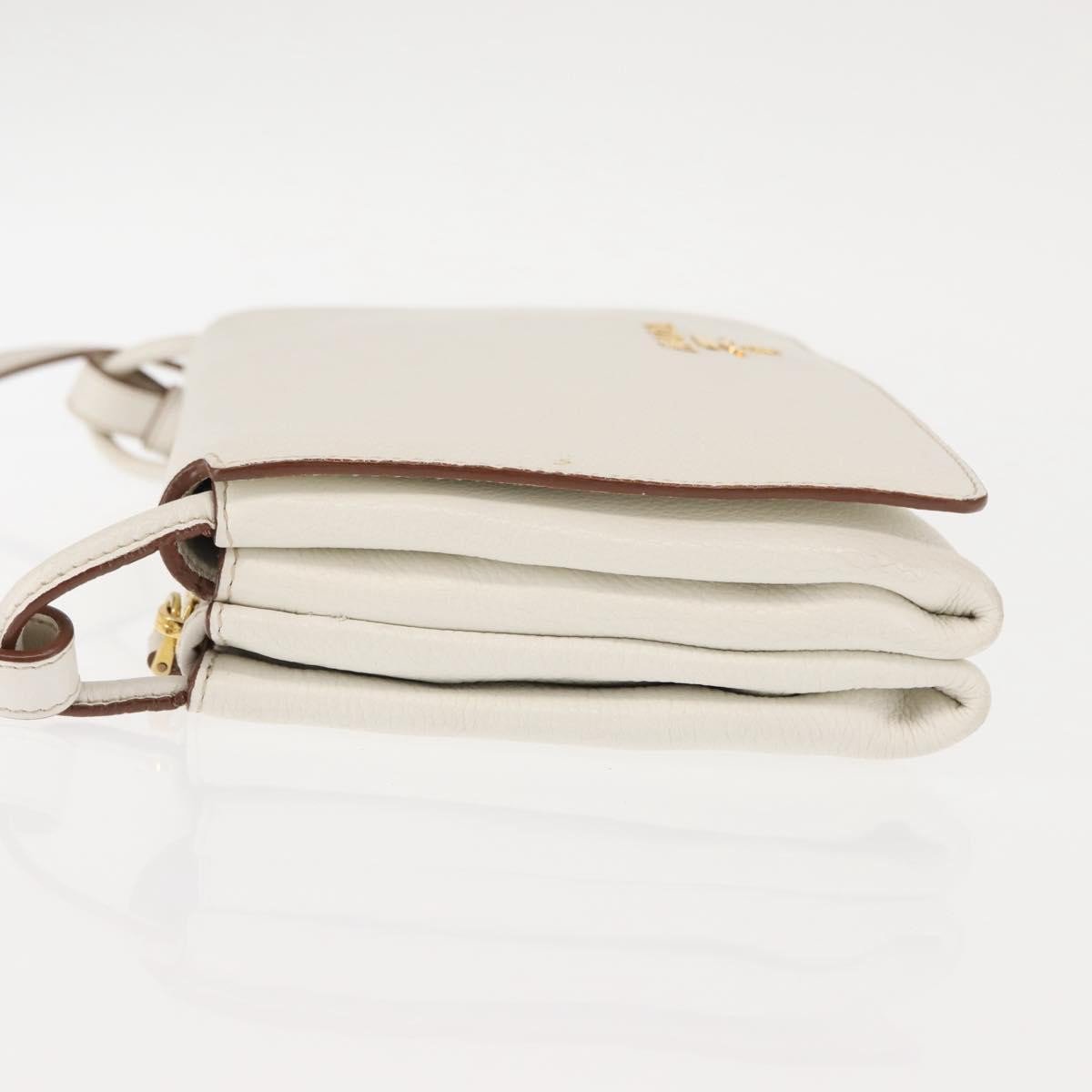 Prada Prada Flap Crossbody Bag Vitello Daino Medium Wit