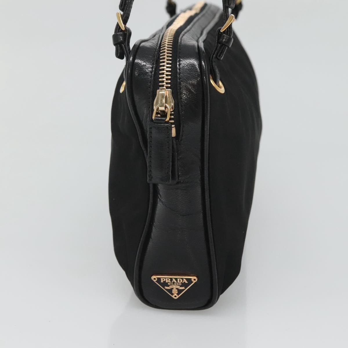 Prada Prada SHOULDER BAG NYLON BLACK GOLD medium Zwart