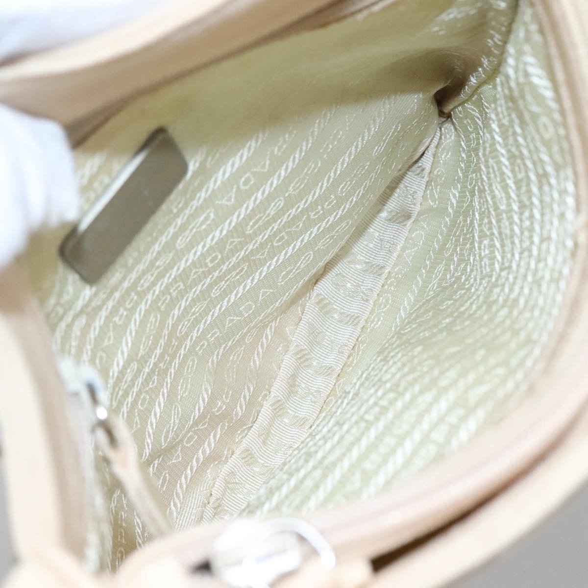 Prada Prada Zip Messenger Canvas Beige