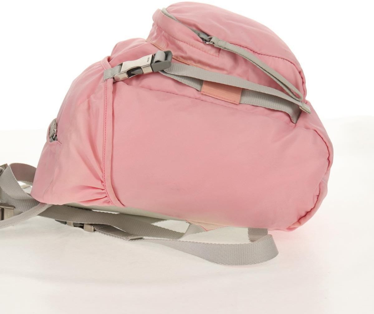 Prada Prada Double Buckle Backpack Tessuto Small Roze