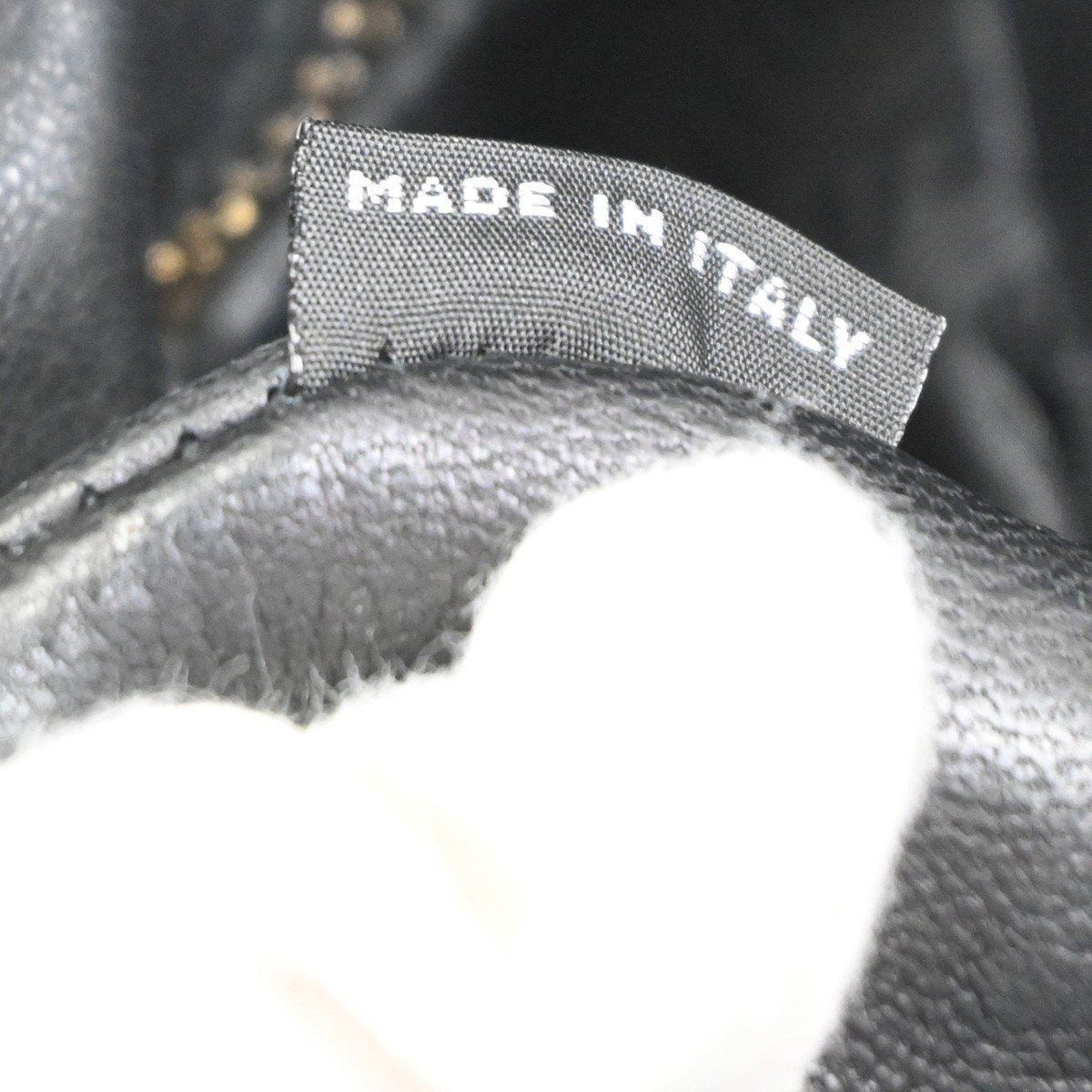 Prada Prada Bow Tie Pleated Tote Leather Large Zwart