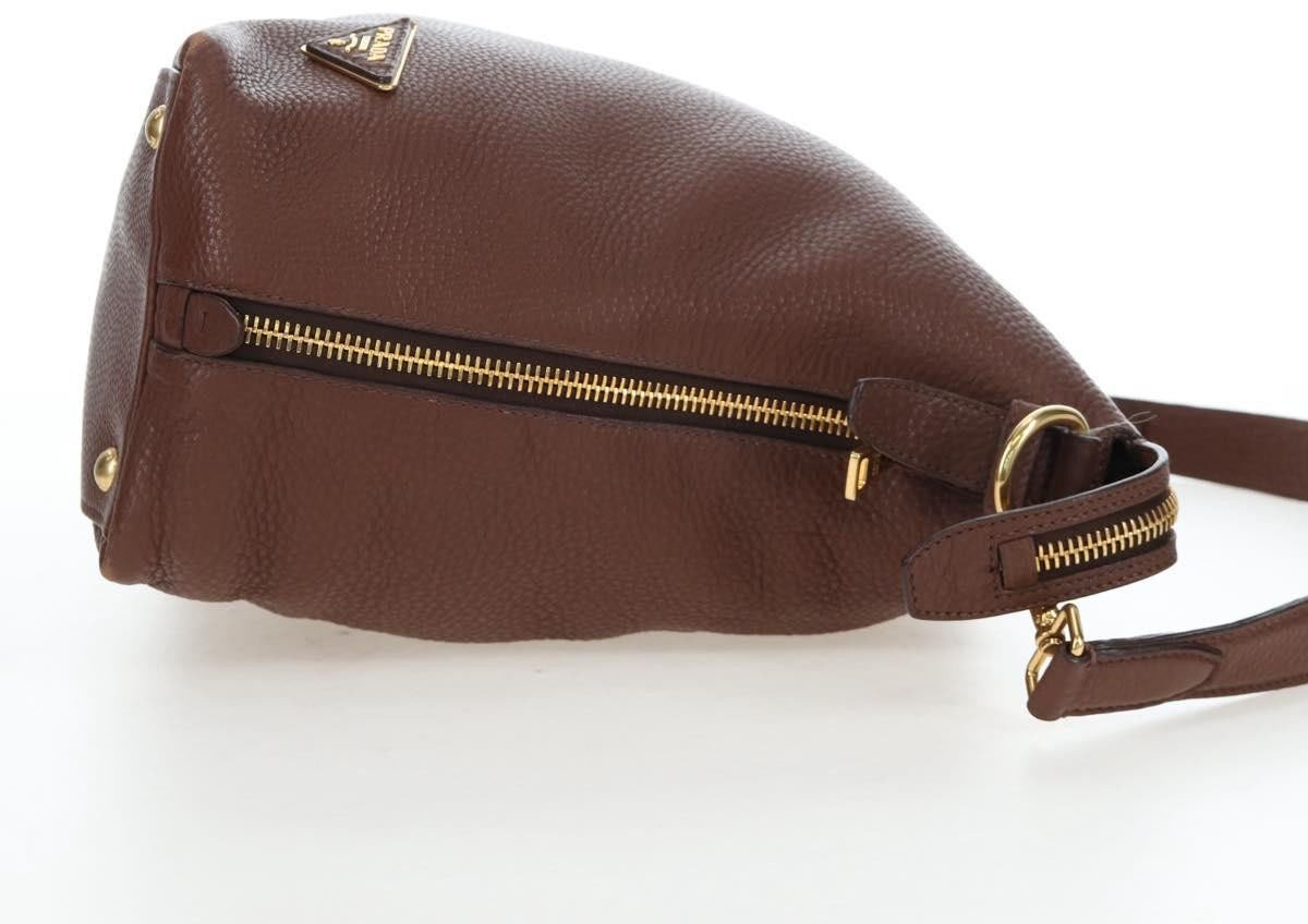 Prada Side Zip Hobo Soft Calf Large Bruin