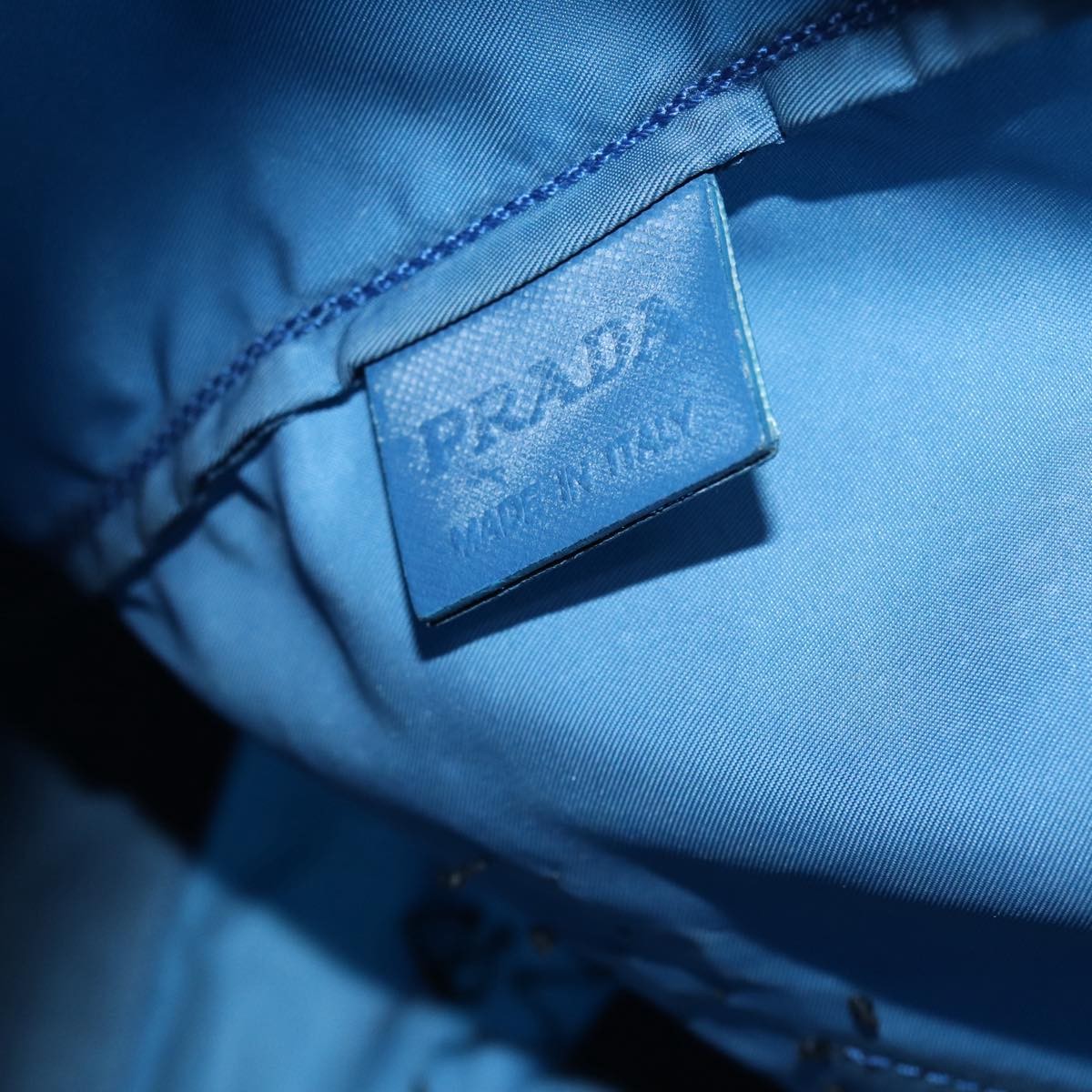 Prada Prada Robot Open Tote Tessuto Large Blauw