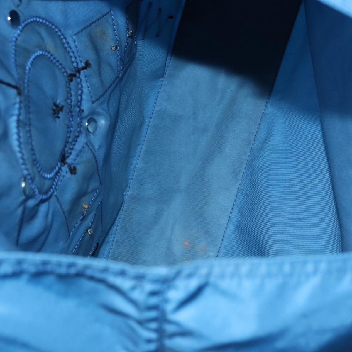 Prada Prada Robot Open Tote Tessuto Large Blauw