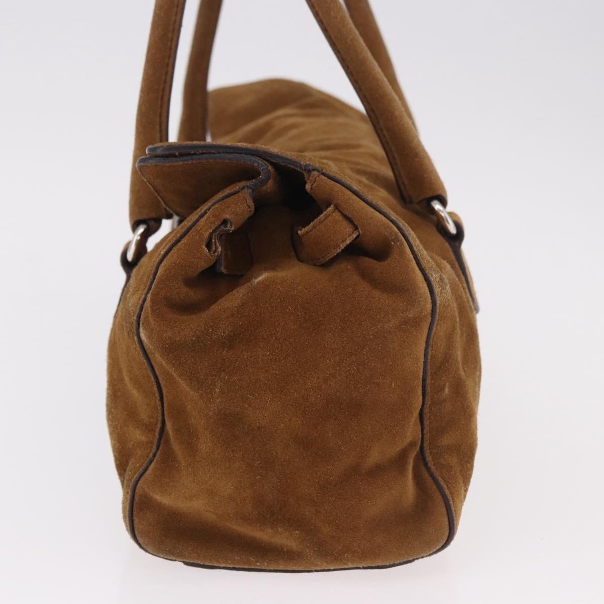 Prada Pushlock Tote Suede Bruin