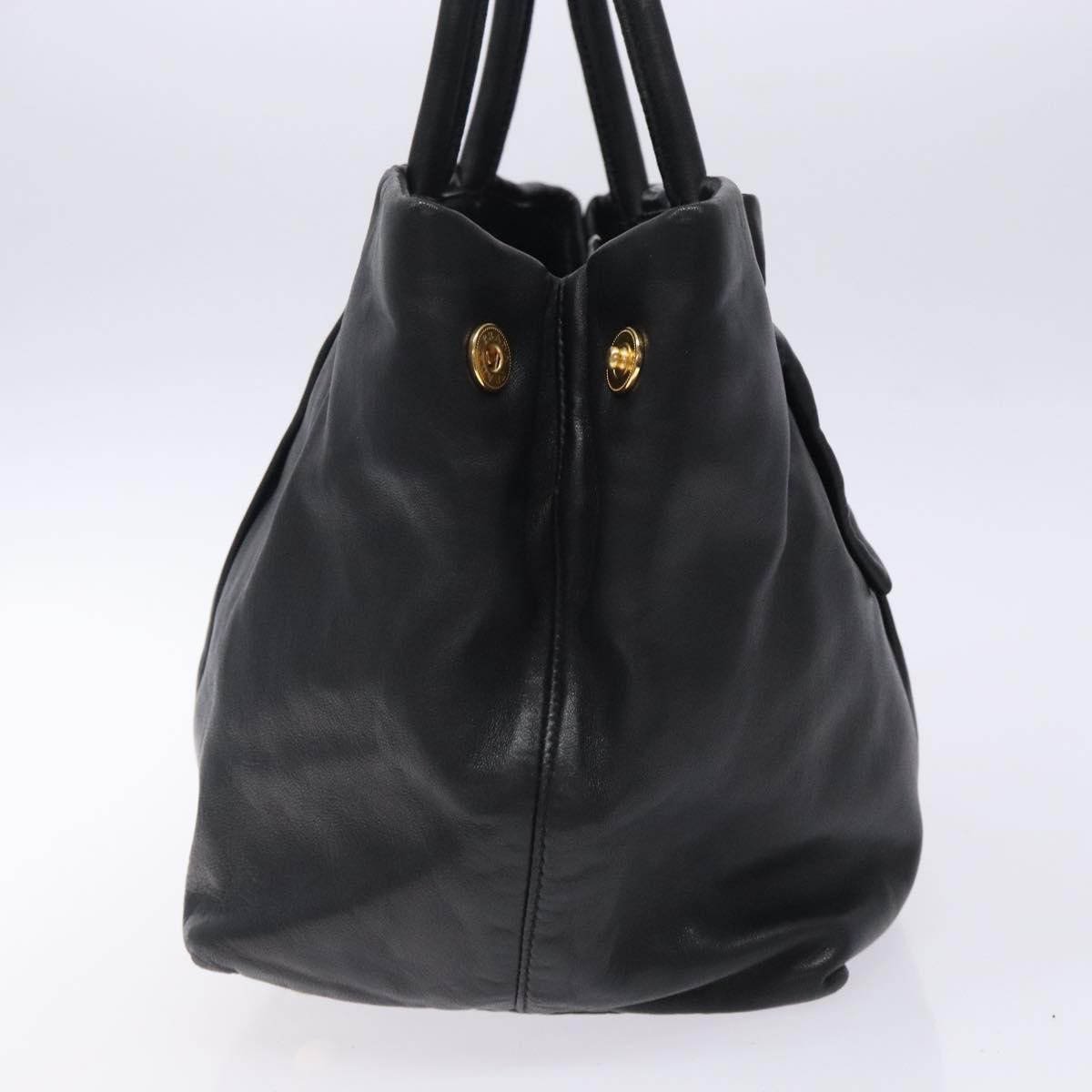 Prada Bow Tote Leather Zwart