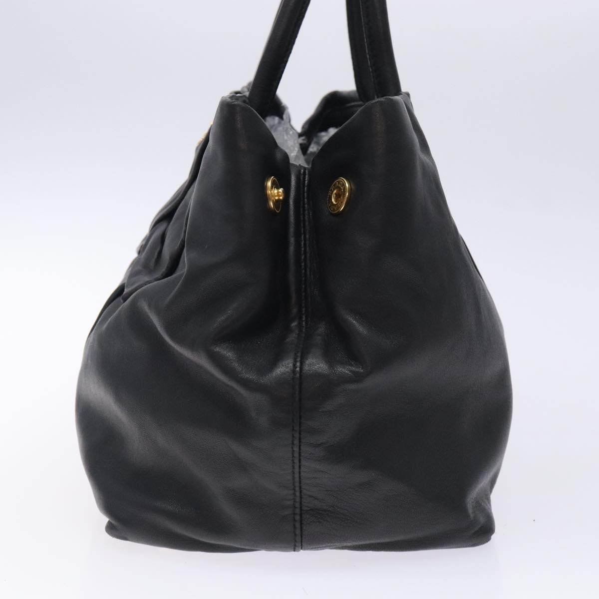Prada Bow Tote Leather Zwart