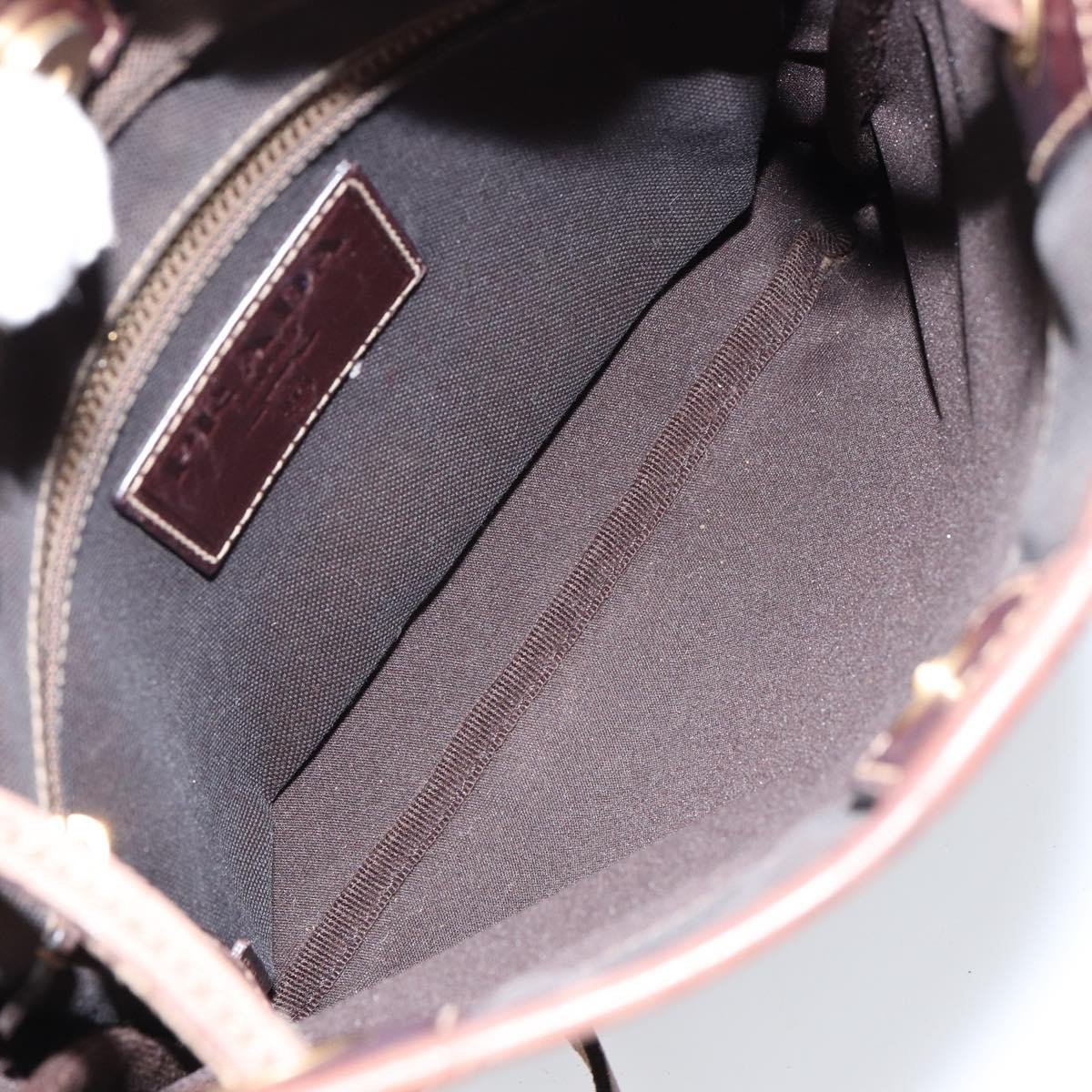 Prada Prada Logo Flat Messenger Canvas Medium Bruin