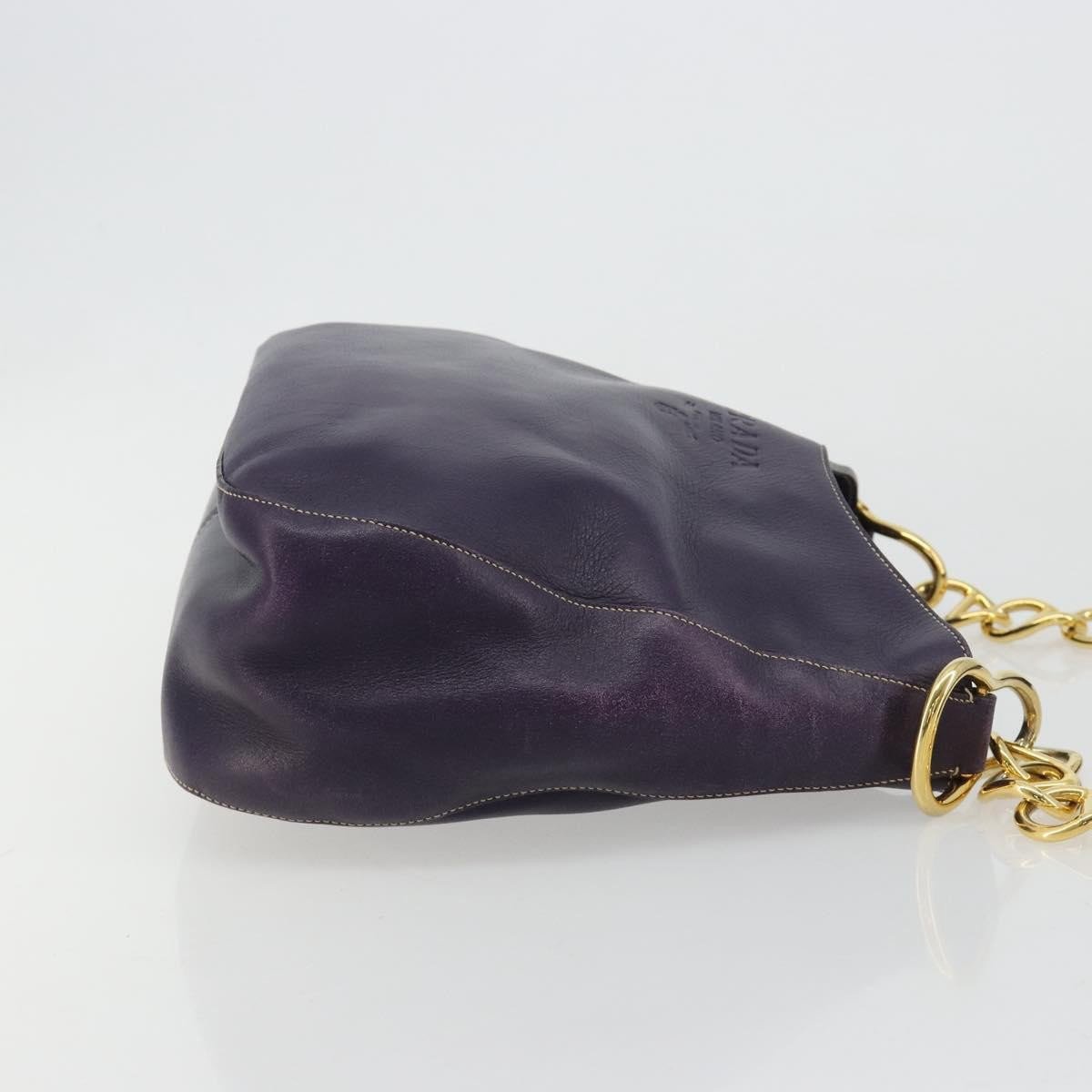 Prada Prada Chain Shoulder Bag Leather Paars