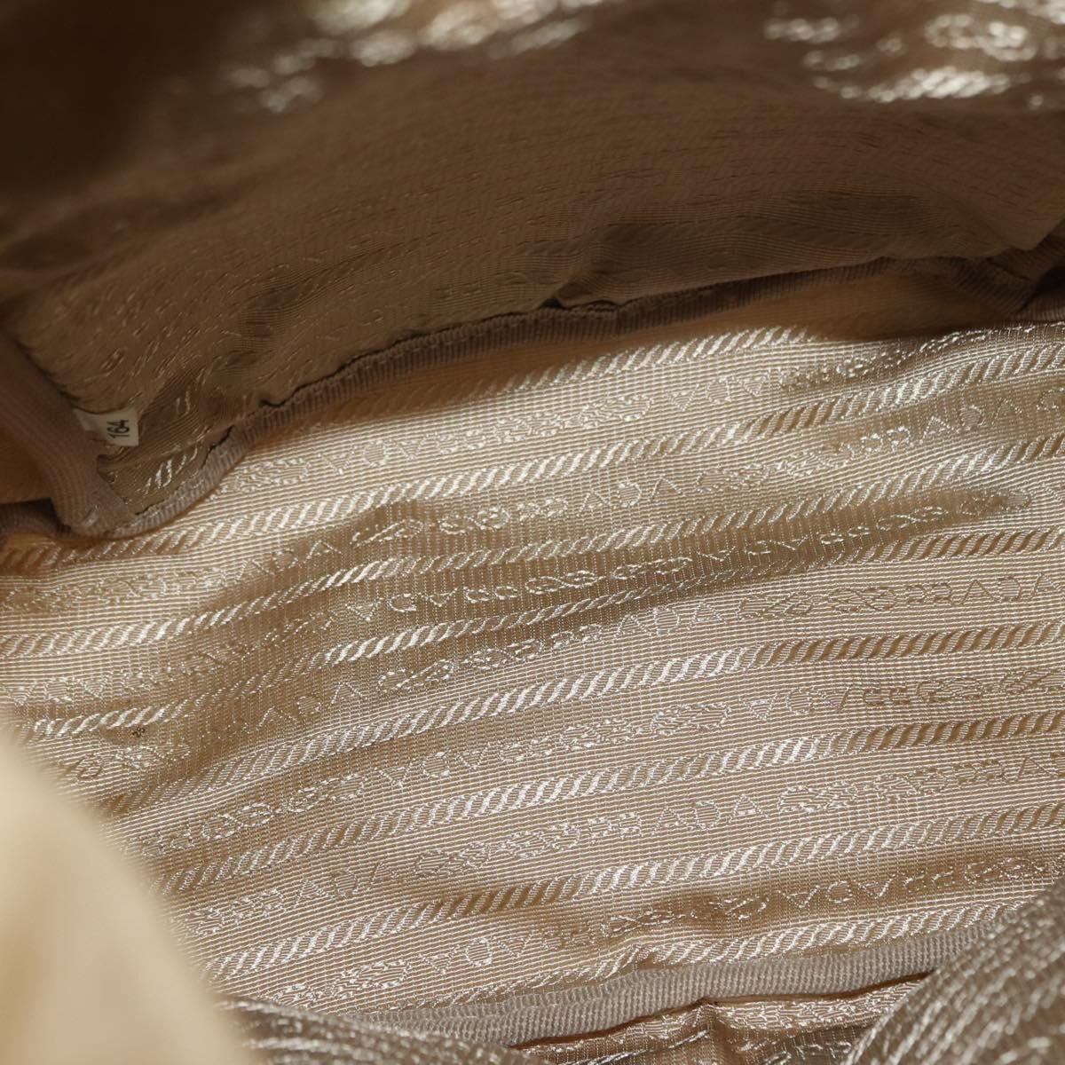 Prada Prada Double Pocket Buckle Backpack Tessuto Medium Beige