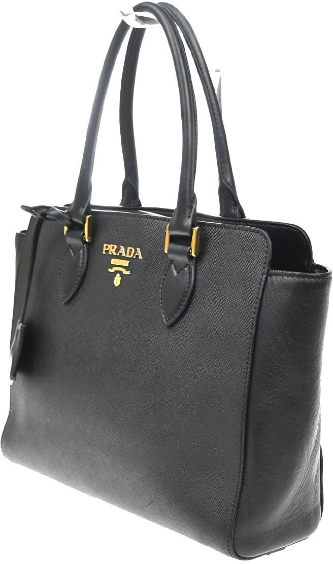 Prada Re-Edition Galleria Tote Saffiano Leather Micro Zwart