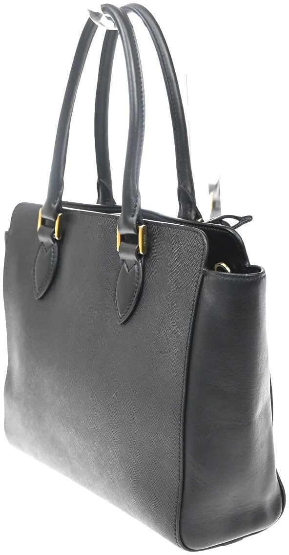 Prada Re-Edition Galleria Tote Saffiano Leather Micro Zwart