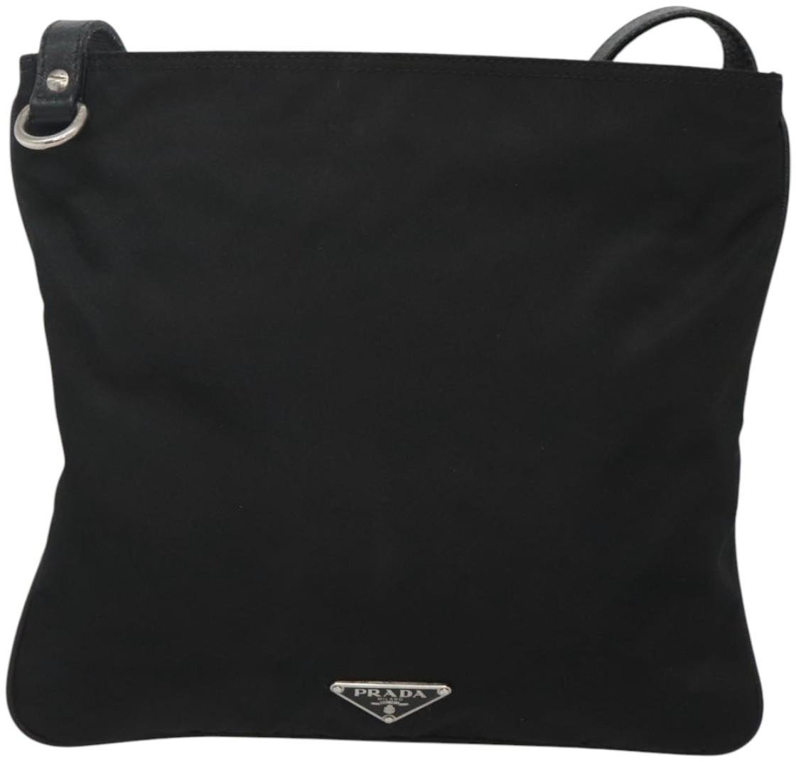 Prada Prada Flat Crossbody Bag Tessuto Zwart