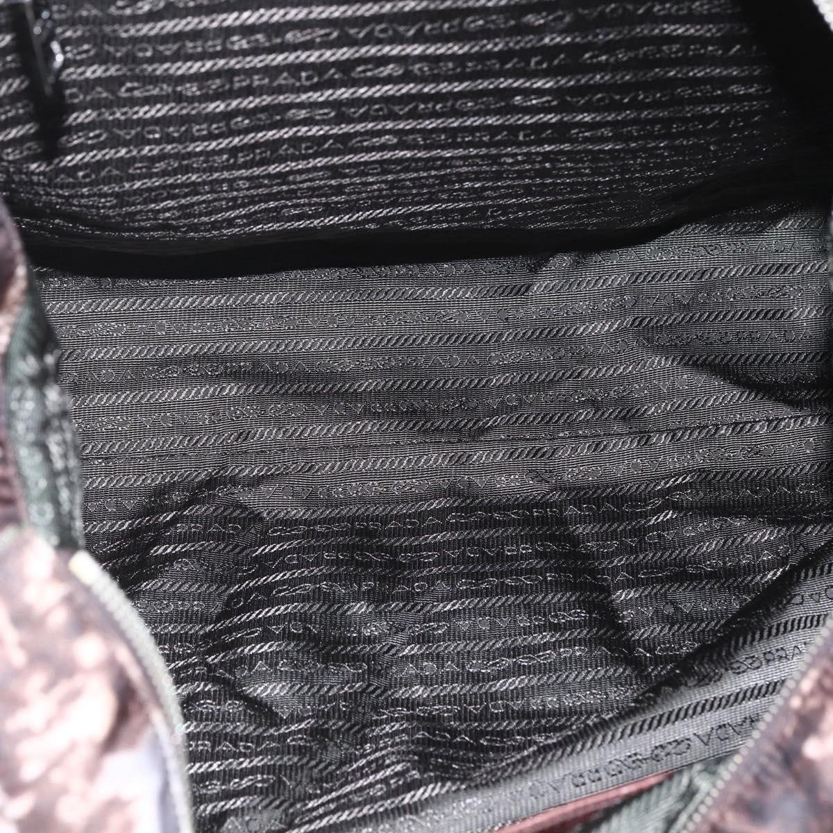 Prada Prada Convertible Tote Printed Tessuto Large Bruin