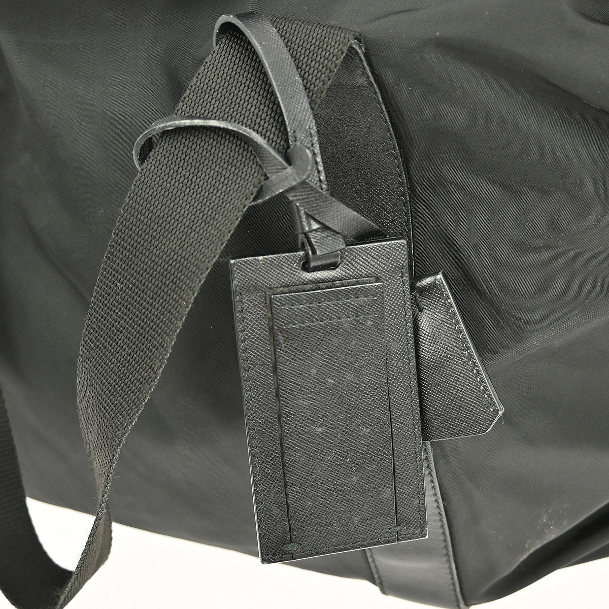 Prada Prada Weekend Duffle Bag Tessuto with Saffiano Leather Large Zwart