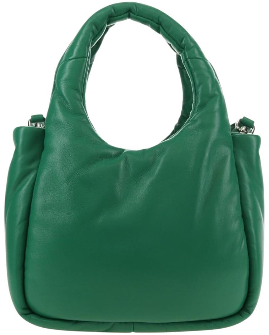 Prada Padded Soft Tote Leather Mini Groen