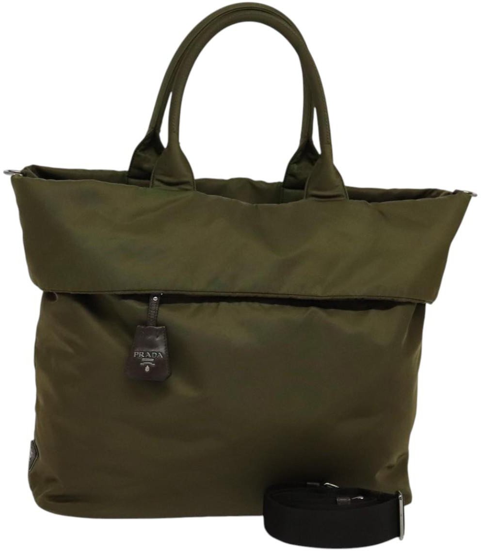 Prada Prada Convertible Double Tote Tessuto Medium Divers