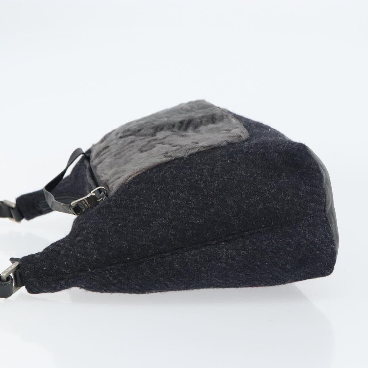 Prada Prada Vintage Shoulder Bag Wool Zwart