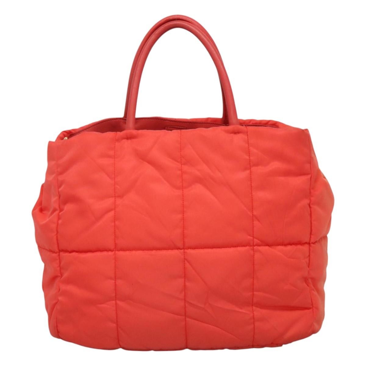Prada Prada Convertible Tote Quilted Tessuto Medium Oranje
