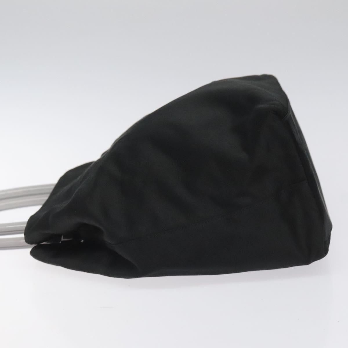 Prada Prada Resin Handle Tote Satin Zwart