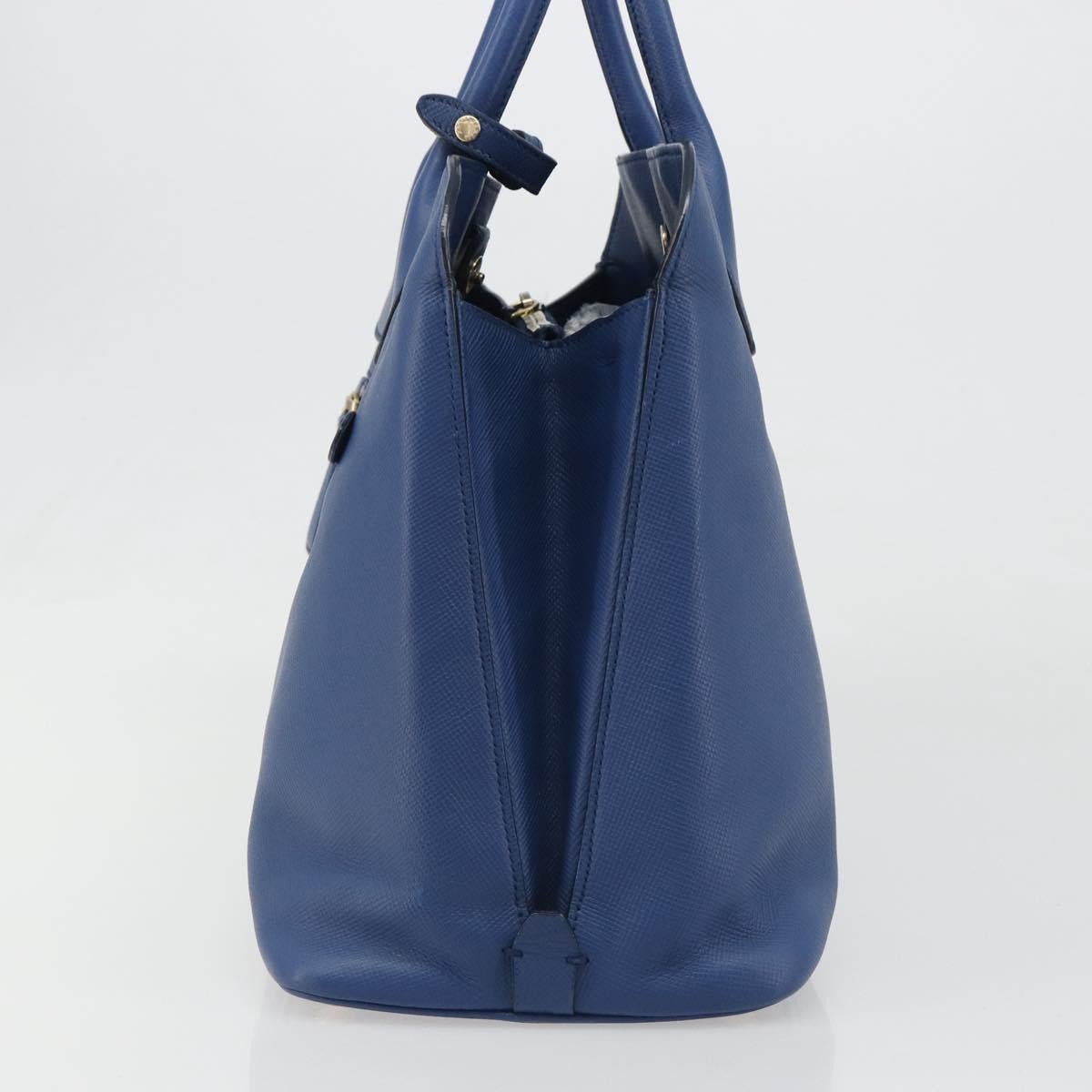 Prada Cuir Promenade Front Zip Tote Leather Medium Blauw