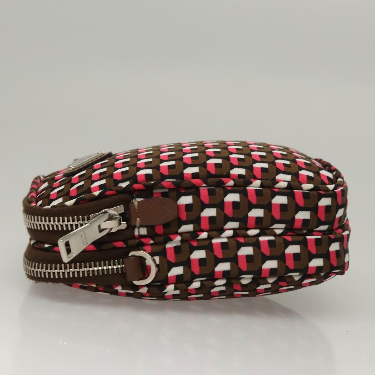 Prada Prada Baguette Shoulder Bag Quilted Tessuto with Leather Medium Bruin