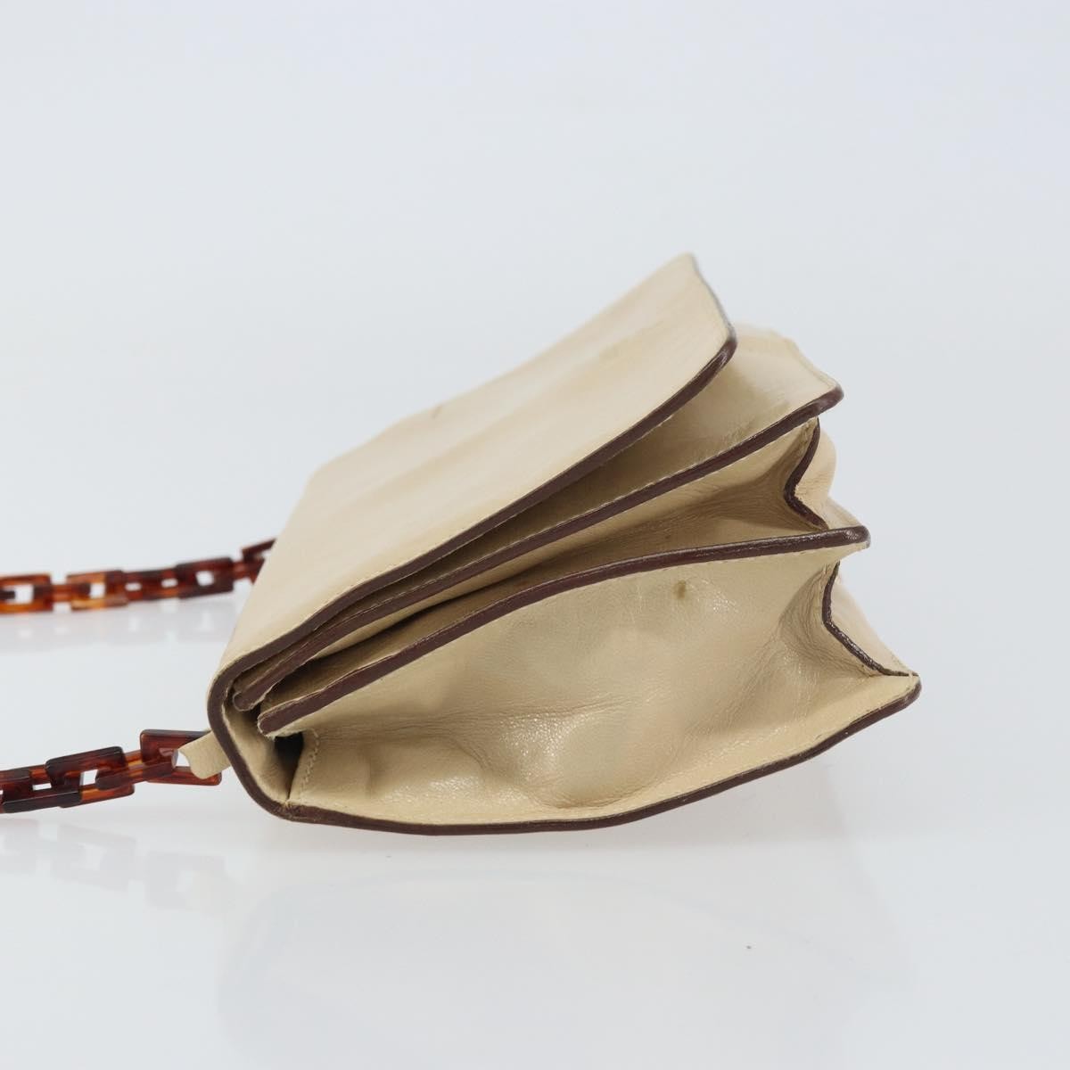 Prada Prada Flap Shoulder Bag Leather Small Beige