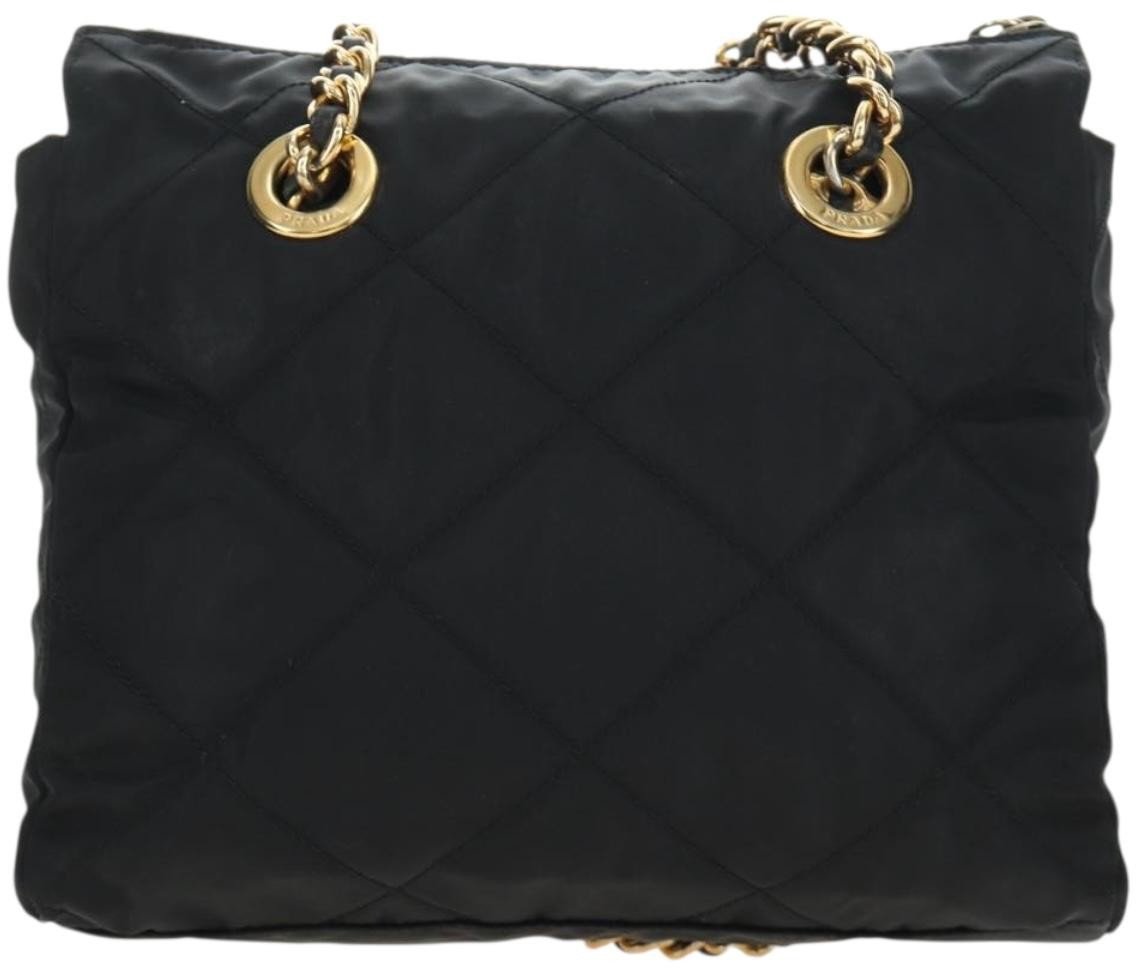 Prada Re-Edition 1995 Chain Tote Quilted Re-Nylon Small Zwart