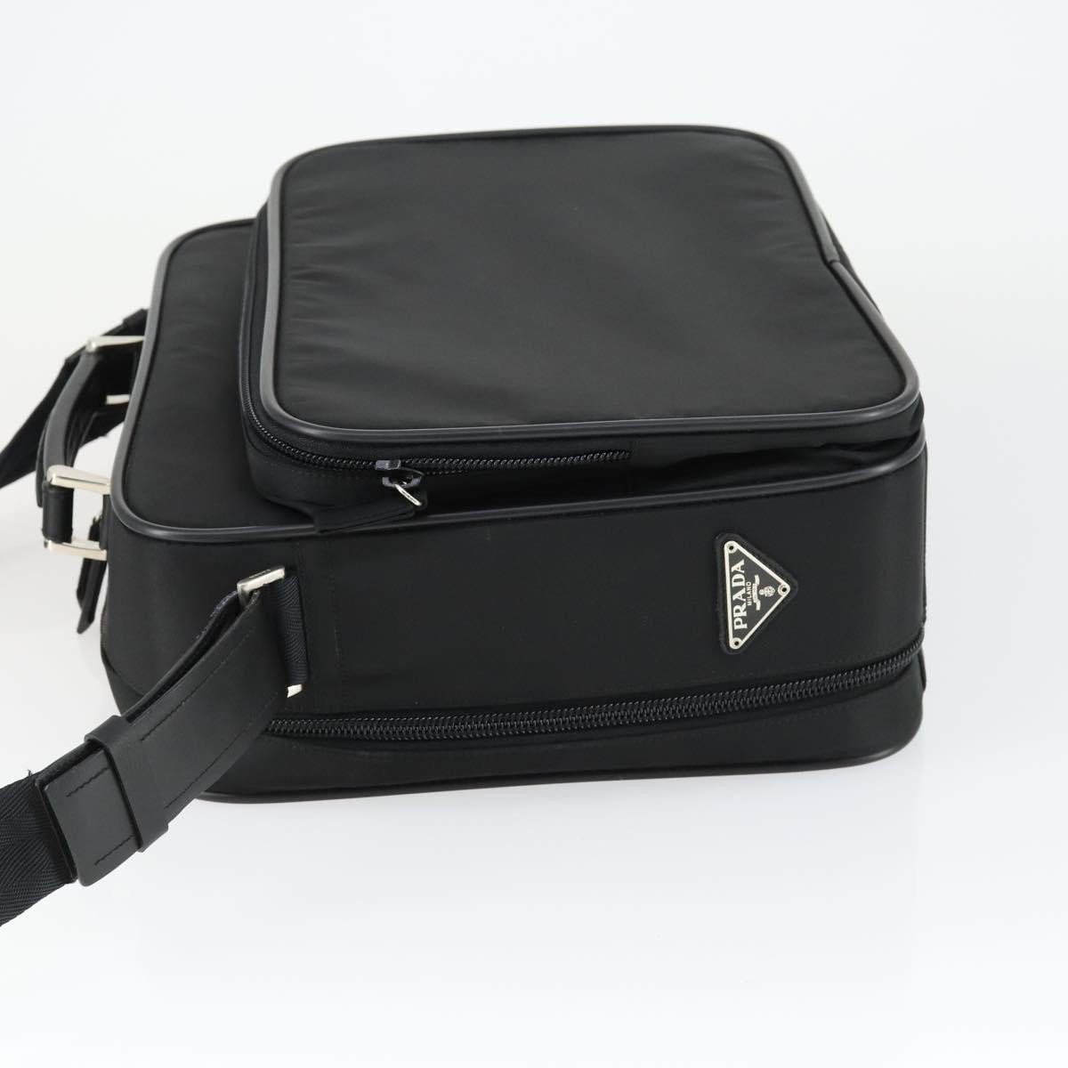 Prada Convertible Front Pocket Briefcase Tessuto with Saffiano Leather Zwart