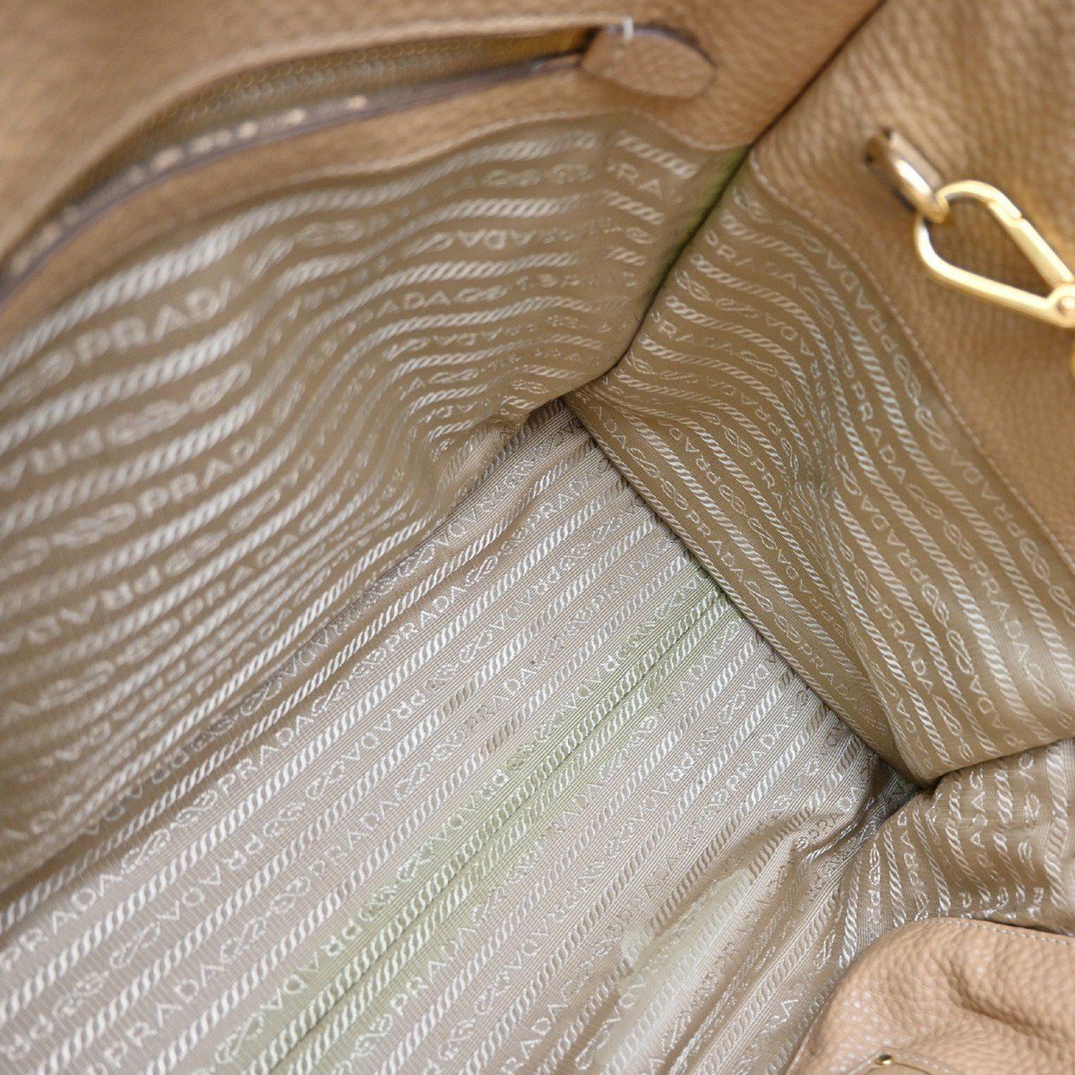 Prada Prada Front Pocket Wing Convertible Tote Vitello Daino Beige