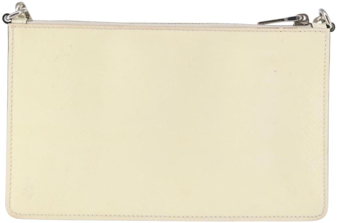 Prada Prada Chain Crossbody Bag Vernice Saffiano Leather Wit