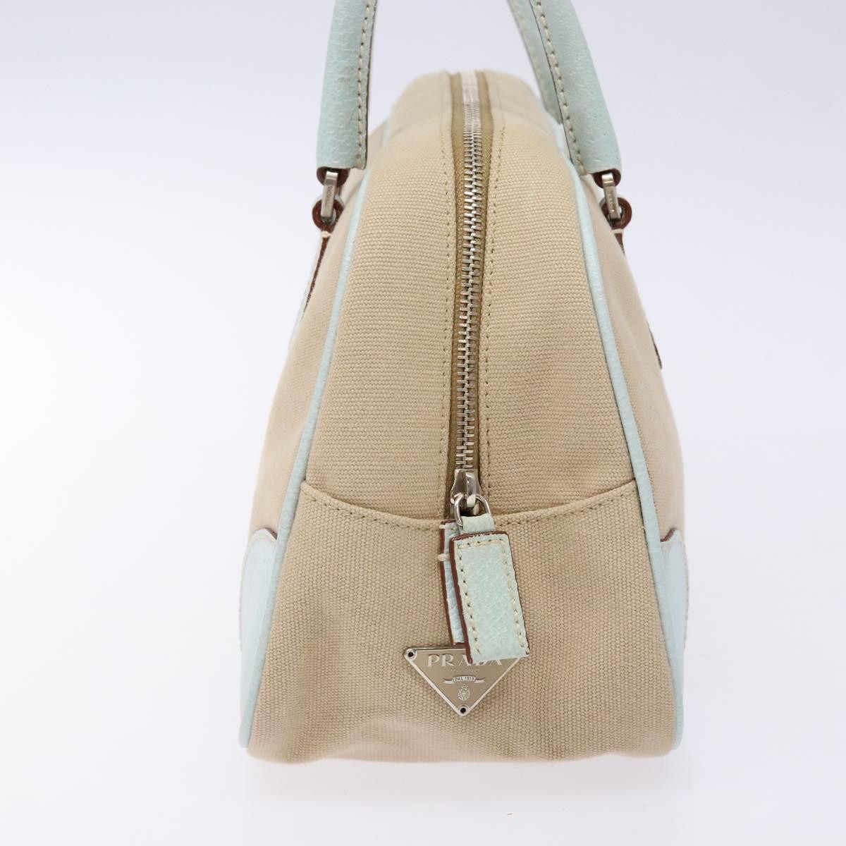 Prada Prada Bauletto Bag Canvas with Leather Beige