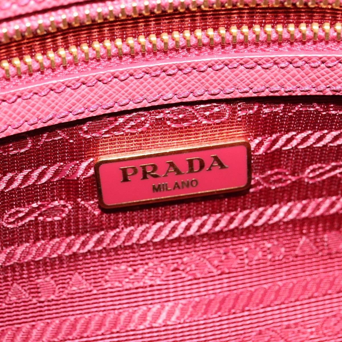 Prada Prada Front Pocket Crossbody Bag Saffiano Leather Small Roze